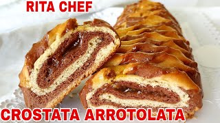 CROSTATA ARROTOLATA⭐RITA CHEF | Senza burro, friabile e delicata.