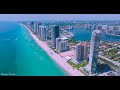 flying over miami 4k video uhd relaxing music with amazing beautiful nature scenery for relaxation