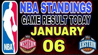 NBA STANDINGS TODAY JANUARY 06,2025 | GAME RESULT | GAME SCHEDULES