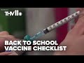 Back to school vaccine checklist