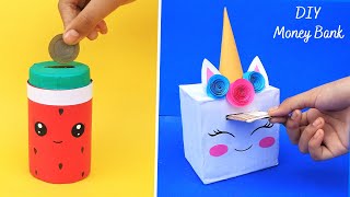 How to make Coin Bank with cardboard & jar/ Best out of waste/ 2 DIY Cute Money Storage Box