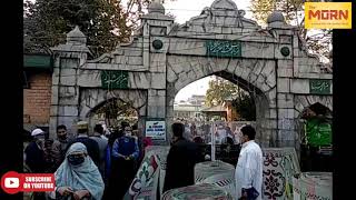 Thousands of worshipers offer traditional prayer 'Khoja Diggar' at Ziyarat Naqshband Sahb, Srinagar.