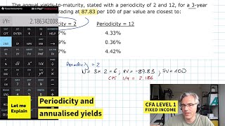 Periodicity and annualised yields (for the CFA Level 1 exam)