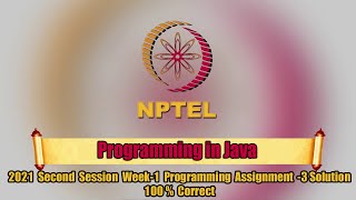Swayam | Programming In Java Week-1 Programming Assignment-3 Solution | NPTEL