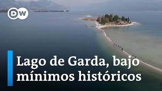 El lago más grande de Italia sufre una preocupante sequía