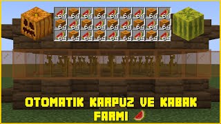 Minecraft Kabak ve Karpuz Farmı ( Watermelon - Pumpkin Farm ) Nasıl Yapılır ? l Minecraft Sistemler