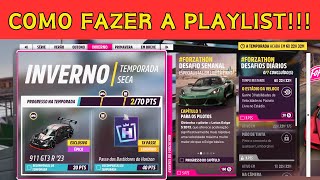 COMO FAZER A PLAYLIST DE INVERNO E GANHAR A PORSCHE 911 GT3 R 2023 EXCLUSIVA NO FORZA HORIZON 5!!!