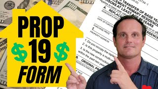 Prop 19 Form - Paperwork for Transferring Property Taxes in California