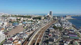 国道２号線を空撮　兵庫県明石市神戸市　NATIONAL ROUTE 2 Akashi and Kobe Japan