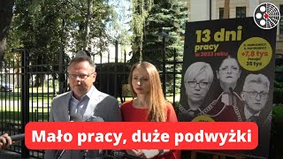 Lewica: Mało pracy, duże podwyżki pensji w TK