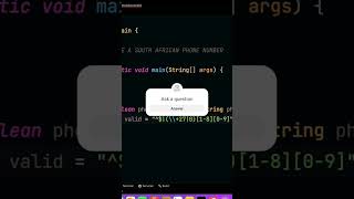 RegeX pattern to validate South African phone numbers #java #coding