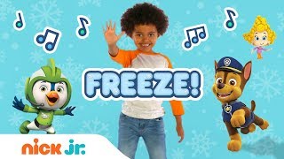 Freeze Dance Along w/ PAW Patrol, Bubble Guppies, Top Wing | Stay Home #WithMe | Nick Jr.