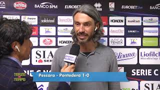 Pescara - Pontedera 1-0 Cascione: "I ragazzi sono stati bravissimi …"