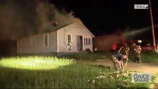 House backdraft caught on camera