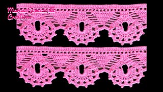 PUNTILLA O BORDE A CROCHET: Campana/ HOW TO CROCHET: Bell Lace