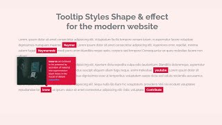 Make tooltips with animation effect for your website || html css & js || Animated Tooltips
