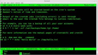 Crontab Basic Tutorial BASH Linux