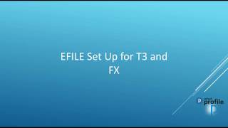 T3 and FX Filing Slips set up