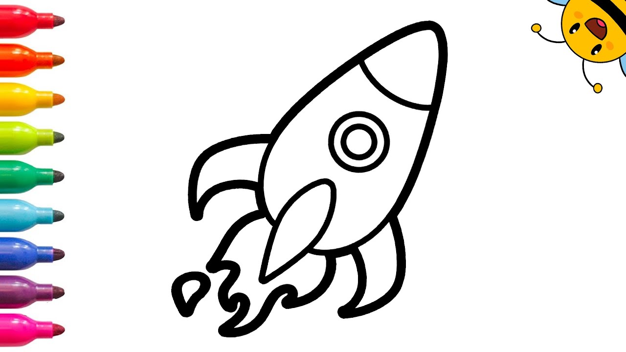 How To Draw A Space Ship Easy For Kids Learn Step By Step To Draw A Rocket For Children Toddlers How To Draw A Space Ship Easy For Kids Learn Step By Step To Draw A Rocket For Children Toddlers