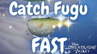 FASTEST & EASIEST way to Catch FUGU in Disney Dreamlight Valley!