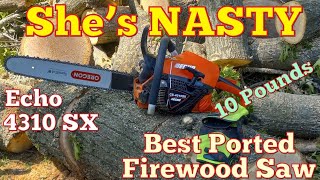 ported 5hp cs4310sx echo making fire wood