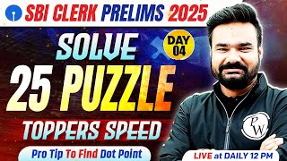 SBI Clerk Reasoning | Puzzle Reasoning | Top 25 Puzzles | SBI Clerk Puzzle by Arpit Sir #04