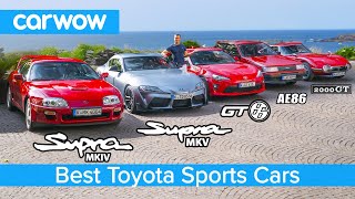New Supra v MK4 v 2000 GT v GT86 v AE86 v Celica - the best Toyota sports cars!