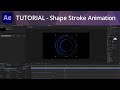 After Effects Tutorial - Shape Layer Stroke Animation