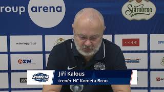 Trenéři Jiří Kalous a Josef Jandač po utkání Kometa - Sparta 2:5 (7. 11. 2021)