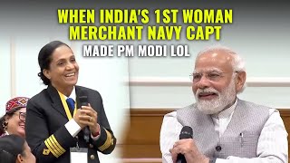 India's First Woman Merchant Navy Capt. Radhika Menon Lauds PM Modi | Watch Their Viral Interaction