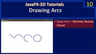 Drawing Arcs | Normal, Chord and Round | Java FX 2D Tutorials #010