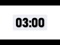 3 Minute Timer - Minimal Countdown Timer [Light Theme]