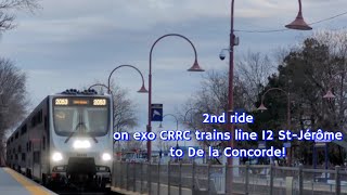 My 2nd ride on the new exo CRRC trains from Montreal-Ouest to De La Concorde 🚆