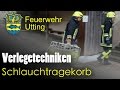 Schlauchtragekorb: Verlegetechniken