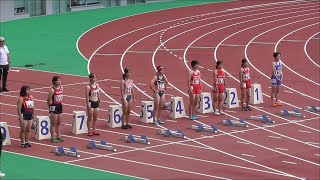 女子１００ｍ　予選　７組　長崎県高校陸上競技大会　新人戦　トランス・コスモススタジアム長崎　２０２３０９１６