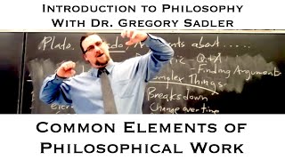 Intro to Philosophy | Common Elements of Philosophical Work  | Dr. Gregory B. Sadler
