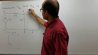 Thevenin's theorem example (dependent/controlled voltage source)