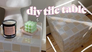 TRYING VIRAL TIKTOK/PINTEREST DIY'S | ⨠TILE COFFEE TABLE āØ