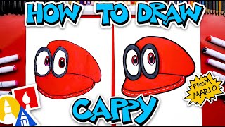 How To Draw Cappy The Hat From Mario Odyssey
