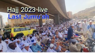 Live Hajj 2023  Heavy crowed Jummah Masjid Al-Haram Makkah Now today #Hajjlive