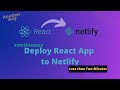 How to Continuous deploy React Application to Netlify in Less than Two Minutes | Continuous deploy