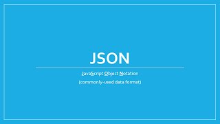 JSON Data Format Training