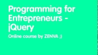 Programming for Entrepreneurs - jQuery trailer