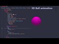 How to Create 3D Bouncing Ball Animation using HTML CSS & JavaScript #htmlfullcourse #htmldesign #js