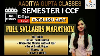 ENGLISH | AEC | FULL SYLLABUS MARATHON  | SEMESTER 1 CCF | BCOM | 2025 EXAM | CALCUTTA UNIVERSITY