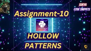 Hollow Right Triangle | Assignment-10 | CCBP | NxtWave CCBP 4.0 Telugu | Python Coding | Python