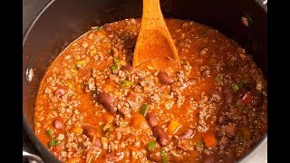 COMO HACER FRIJOLES CON CARNE MOLIDA.CHILI