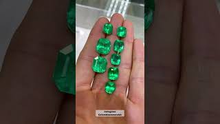 Mixed shape large Colombian emerald wholesale vivid top green parcel best prices and no oil