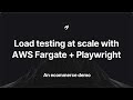 Load testing with Artillery + Playwright on Fargate