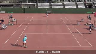 2023年 全日本ジュニアソフトテニス選手権大会 男子U-14 シングルス 予選リーグ 野田悠貴(東京 清明学園中学校) 対 熊谷光輝(岩手 水沢大鐘ジュニア)